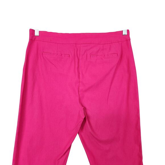 Chicos Womens So Slimming Brigitte Button Hem Ankle Pants Size 12R Hot Pink - Picture 6 of 14